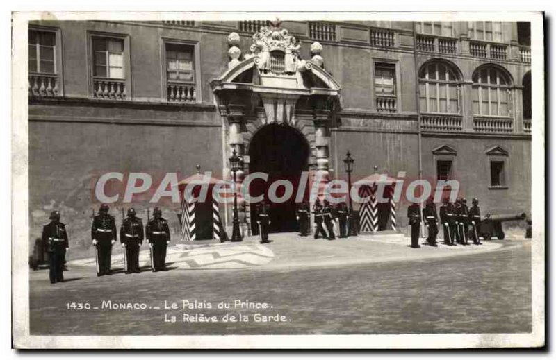 Old Postcard Monaco Palais Du Prince Relve custody