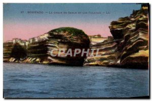 Old Postcard Bonifacio Grain Of Sand And The Cliffs