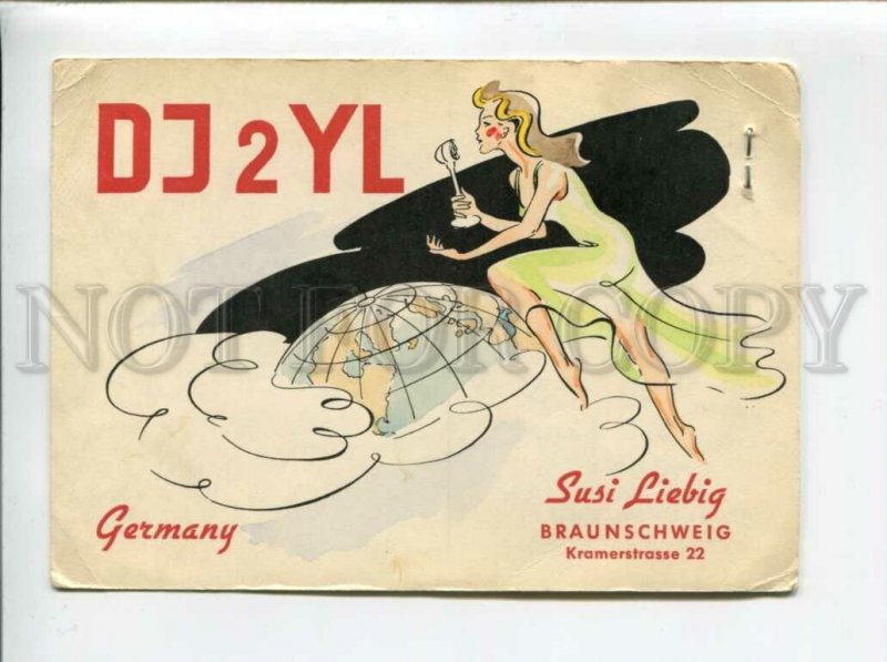 3091798 DJ2YL Germany Susi Liebig Braunschweig RADIO CARD photo