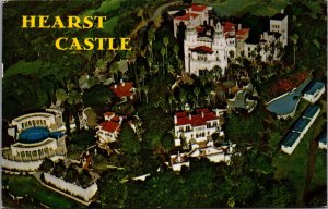 USA Aerial Of Hearst Castle San Simeon California Chrome Postcard 09.95