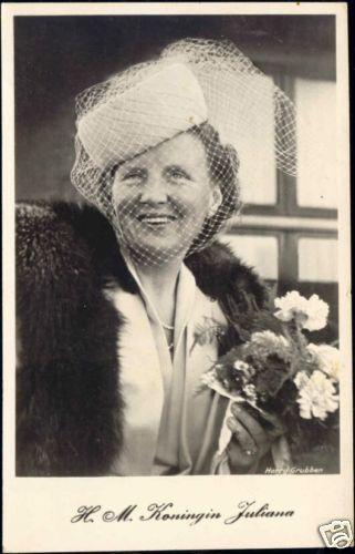 netherlands, Queen Juliana with Hat (1950s) RPPC