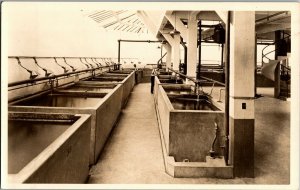 Shedd Aquarium Chicago IL Work Space Showing Tanks Used Vintage Postcard W32