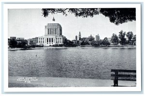 c1920's Lake Merritt Showing Buildings & Tower Oakland California CA Postcard