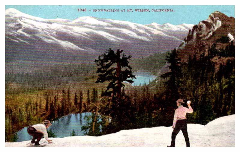 Postcard PEOPLE SCENE Mt. Wilson California CA AT8132