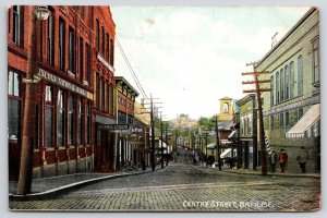 1908 Centre Street Bath Maine ME Mainroad And Buildings Antique Posted Postcard
