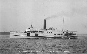 Steamer J. T. Morse Eastern Steam Ship Company Real Photo Postcard