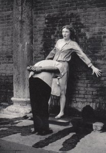 z259 David Rosenfeld Man Assaulting Woman With Head Comic Rapist Photo Postcard