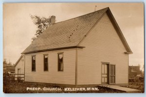 Kelliher Minnesota MN Postcard RPPC Photo Presbyterian Church 1911 Antique