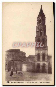 Postcard Old St Leonard Haute Vienne Church Place Gay Lussac