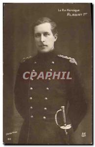 Old Postcard heroic King Albert 1st Army