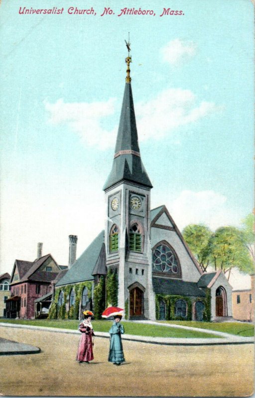 c1910s Universalist Church No. Attleboro, Massachusetts MA Unposted Postcard 