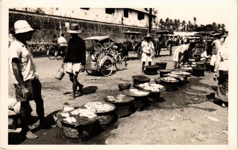 CPA AK INDONESIA DUTCH INDIES - Market - Java - REAL PHOTO (a1593)