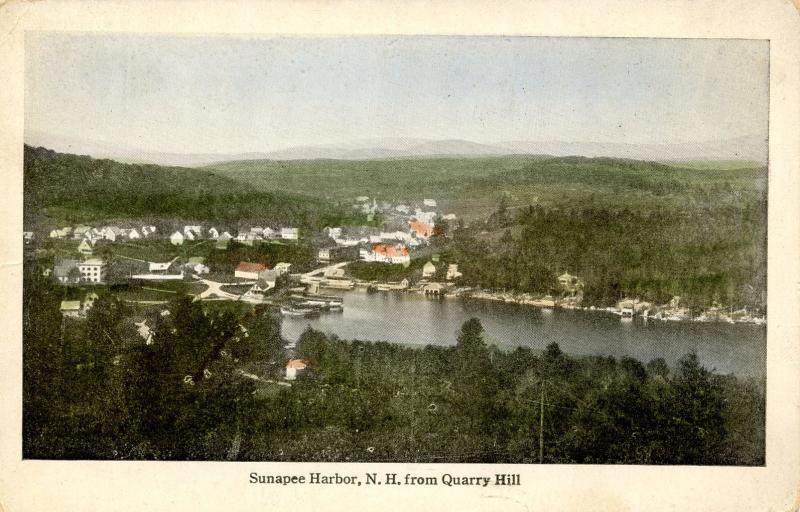 NH - Lake Sunapee, Sunapee Harbor. View from Quarry Hill
