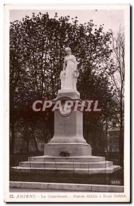Amiens Old Postcard Statue DEDICATED has René Goblet