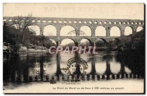 Old Postcard The Pont Du Gard Seen From Face