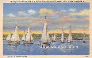 Midshipmen Sailboat Drill in Annapolis, Maryland