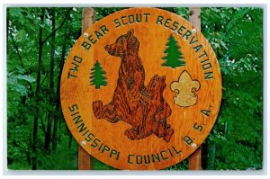 c1950's Two Bear Scout Reservation Camp View Weyerhauser Wisconsin WI Postcard
