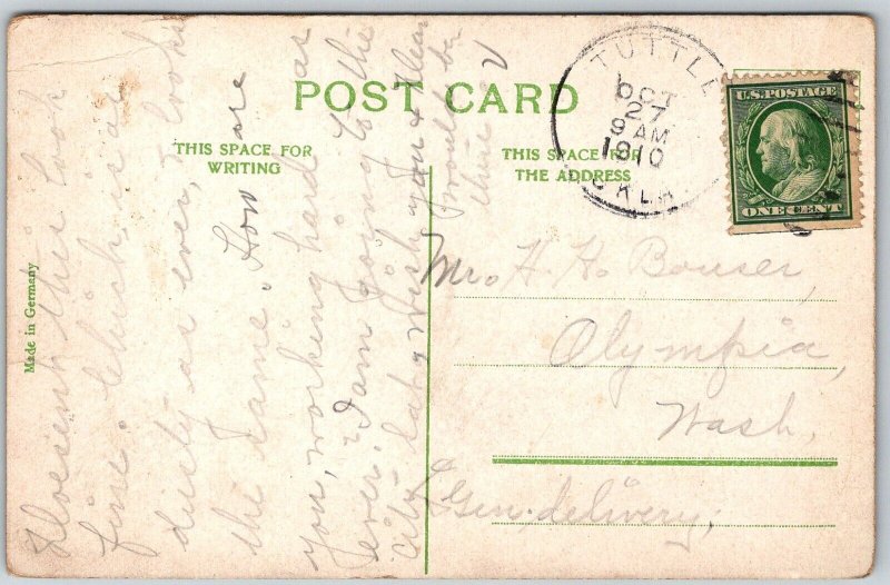 Chickasha Oklahoma 1910 Postcard Cotton Compress Tuttle OK Cancel
