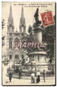  Ansichtskarten-Marseille-Monument der Mobiles und des Kirchen-St. Vincent der P