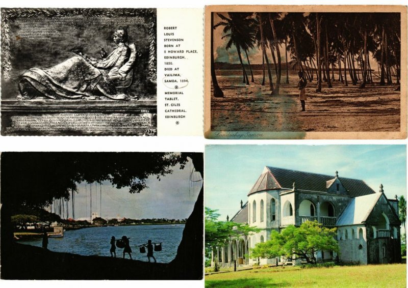 SAMOA OCEANIA SOUTH PACIFIC 13 Vintage Postcards Mostly pre-1960 (L2692)