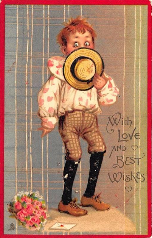 Raphael Tuck My Valentine Boy Brundage Remembrance Series # 1036 Postcard