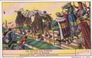 LIebig Trade Card S1452 Four Sons Of Aymon No 6 Le mort de Renaud