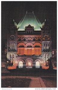 Provincial Parliament Building, Night View, TORONTO, Ontario, Canada, 40-60's