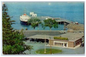 1958 Bar Harbor Ferry Terminal M.V Bluenose Dock Bar Harbor Nova Scotia Postcar 