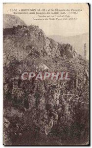 Old Postcard Gourdon and the Way of Heaven excursion to the Gorges du Loup