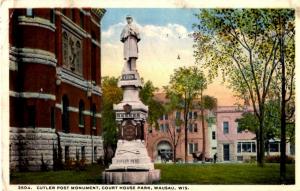 Wausau, Wisconsin - The Cutler Post Monument in Court House Park - in 1915