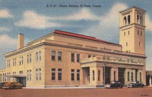 Postcard Railroad Union Station El Paso Texas