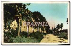 Old Postcard Crepy en Valois Remparts