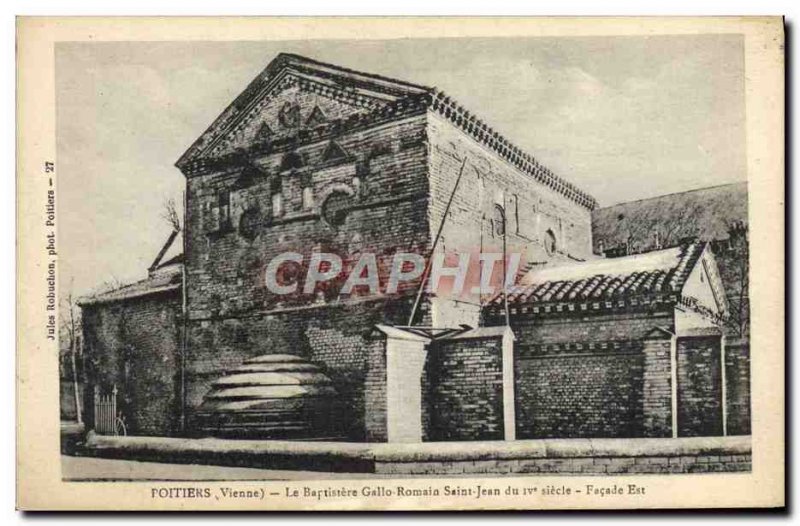 Old Postcard Poitiers Baptistere Gallo Romain Saint John