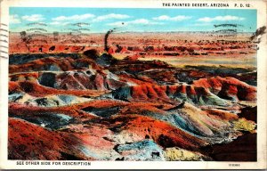 Vtg 1930s The Painted Desert Arizona AZ Postcard