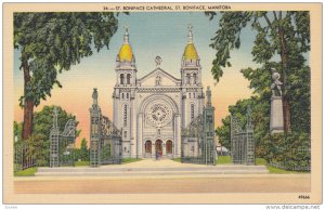 St. Boniface Cathedral, St, Bonafice, Manitoba, Canada, 30-40s