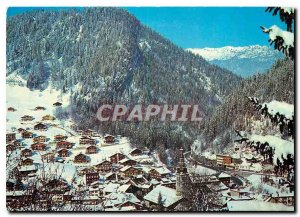 Modern Postcard La Clusaz Haute Savoie The entrance of the resort