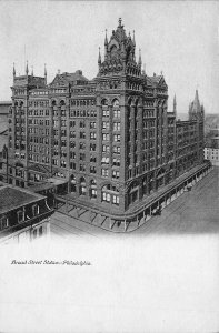 Philadelphia Pennsylvania c1905 Postcard Broad Street Train Station