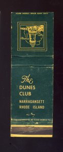 The Dunes Club Match Cover/Matchbook, Narragansett, Rhode Island/RI, 1950...