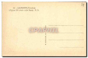 Old Postcard Locronan The Church