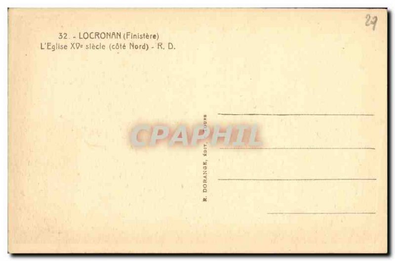 Old Postcard Locronan The Church