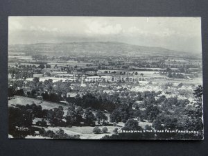 Gloucestershire BROADWAY & The Vale from Francombe - Old RP Postcard by Packer