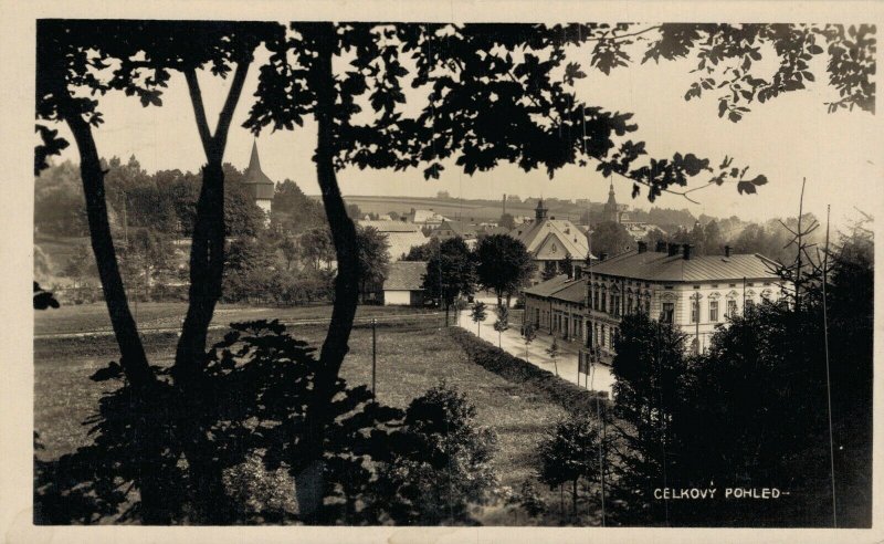 Czech Republic Hronov Celkový Pohled Hradec Králové Vintage RPPC 07.56