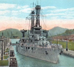 WWI USS New York Battleship Navy Postcard Ship