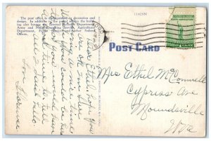 1943 US Post Office Exterior Building Hutchinson Kansas Vintage Antique Postcard