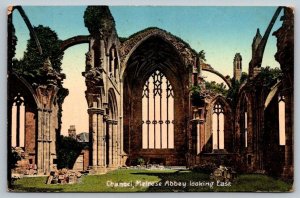 1912    Melrose  Abbey   Scotland    Postcard