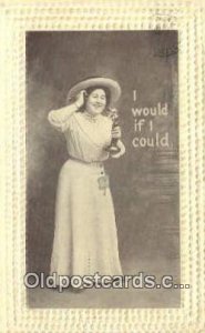 Telephone 1910 light wear, postal used 1910