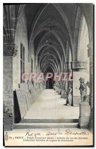 Old Postcard Nancy Ducal Palace Gallery ground Chaussee