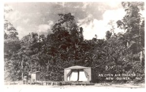 Vintage Postcard 1920's View of An Open Air Theater Papua New Guinea RPPC Photo