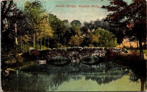 Rustic Bridge Niagara Falls New York Scenic Country Landscape DB Postcard 