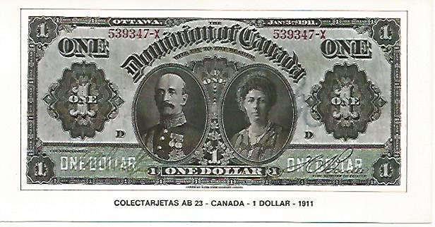 POSTAL 18143: 1 dolar de Canada 1911